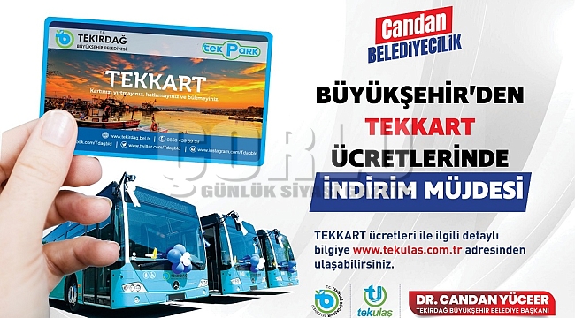 BÜYÜKŞEHİRDEN ULAŞIM KARTLARINDA İNDİRİM MÜJDESİ