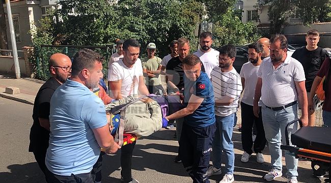 Tekirdağ'da motosikletle otomobilin çarpıştığı kaza kamerada